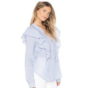 COPY - PAIGE Farren Women’s Blouse, Top, Blue/White, Size Medium, NWT